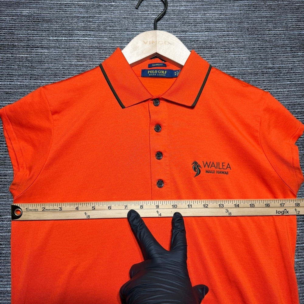 Polo Golf Ralph Lauren Polo Women M Orange Sleeveless Tailored Wailea Hawaii - Picture 10 of 11
